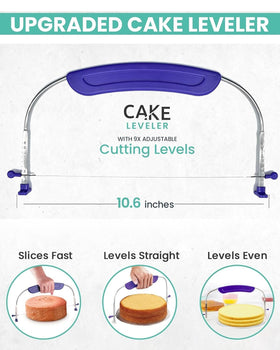 RFAQK three-piece scraper set creates seamless cake edges.