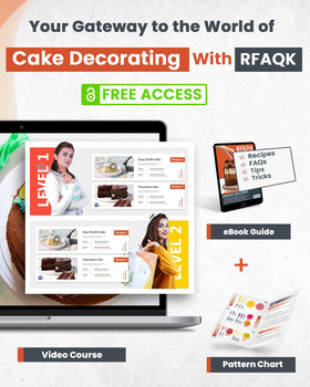 RFAQK cake scrapers and board set assists smooth edges