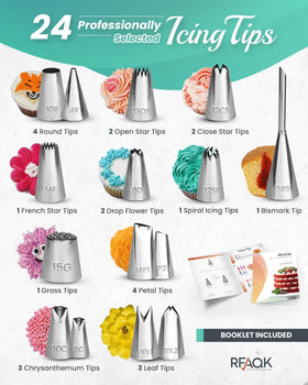 RFAQK straight and angled spatulas smooth and level icing.
