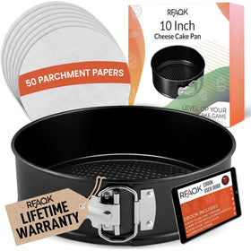 RFAQK 10-inch buckle pan for secure, leak-free baking.