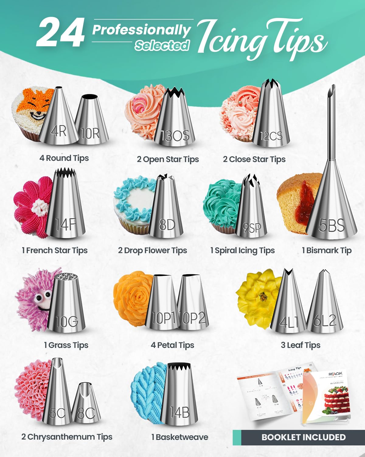 RFAQK cake scrapers and leveler for clean edges and even layers