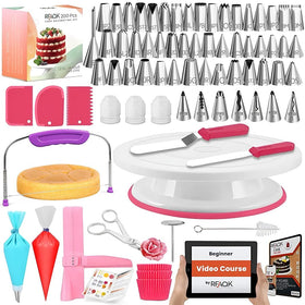 RFAQK cake turntable with 360-degree rotation for smooth decorating