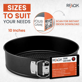 RFAQK nonstick coating provides quick cake release and cleanup.