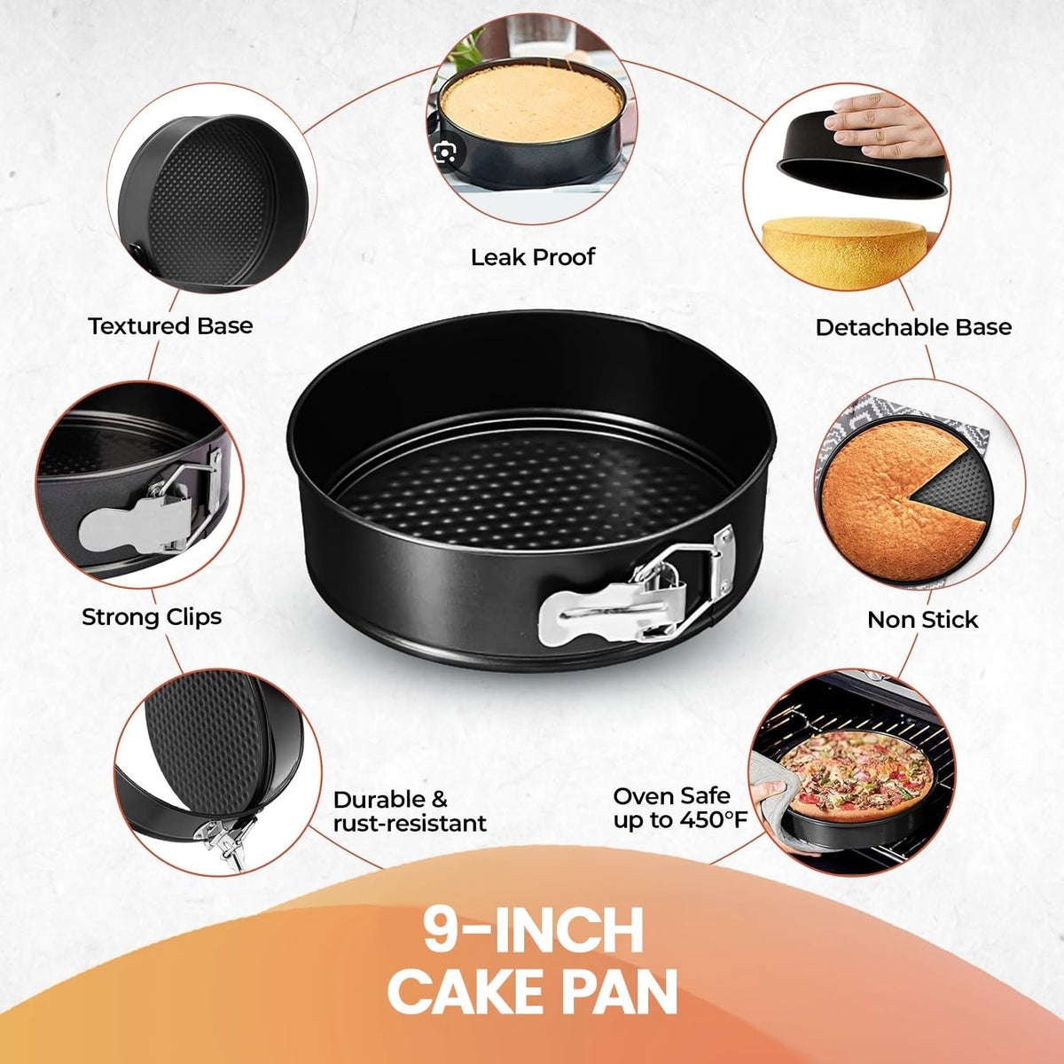Premium nonstick coating for easy release and cleanup.