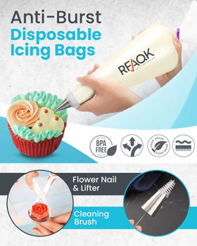 RFAQK reusable pastry bag for mess-free piping