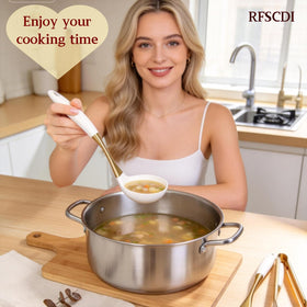 RFSCDI elegant white-gold silicone set is dishwasher safe for easy cleanup