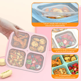 RGNEIN Bento box lid close-up showing secure, easy-open design.