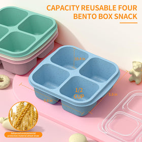 RGNEIN Bento stackable design saves fridge space.