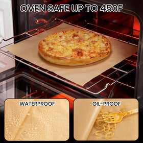 RGUNALS parchment paper withstands heat up to 450°F for cooking.