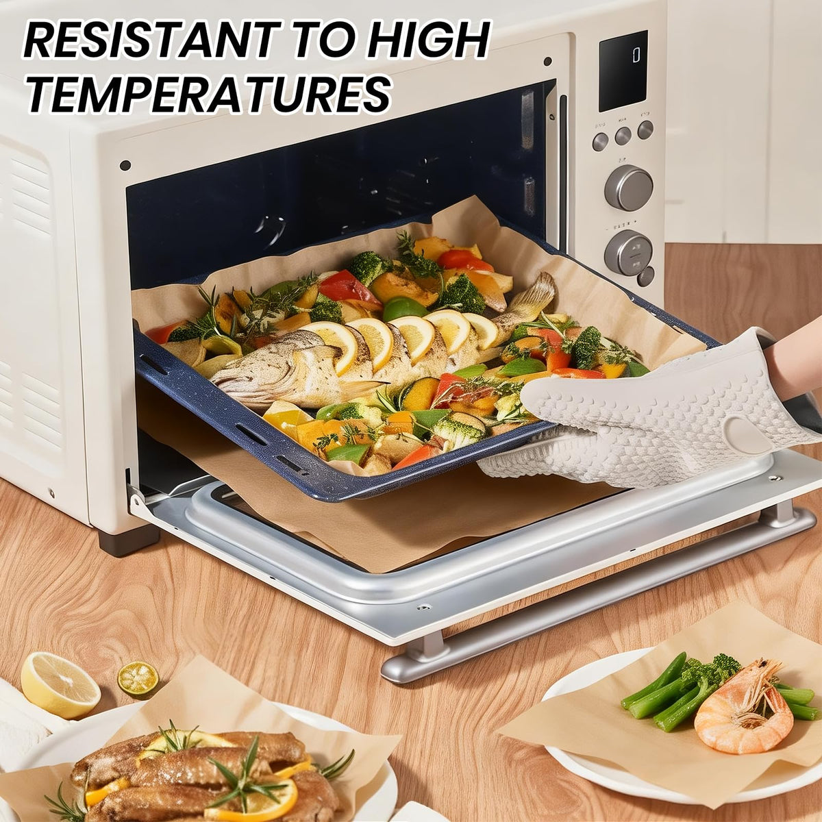 RGUNALS microwave and freezer safe parchment for versatile meal prep.