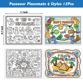 R HORSE 12-pack coloring table mats ideal for interactive dining and crafts.