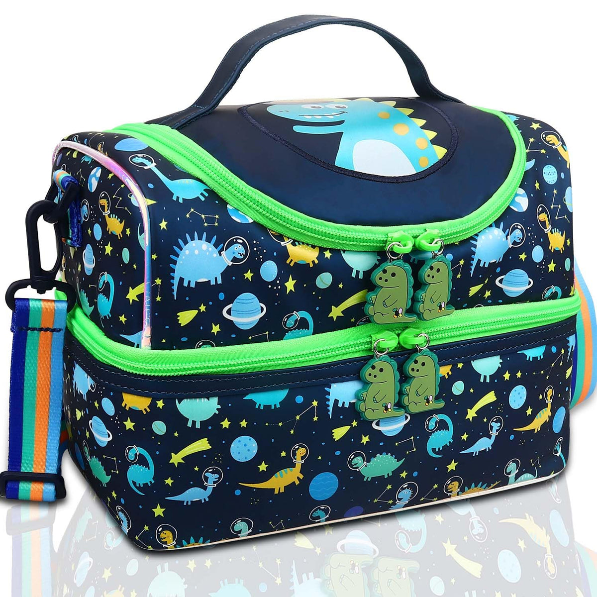 RHCPFOVR Kids Lunch Bag with dual compartments keeps meals organized for school.