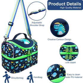RHCPFOVR lunch bag top and bottom compartments separate hot and cold items for freshness.