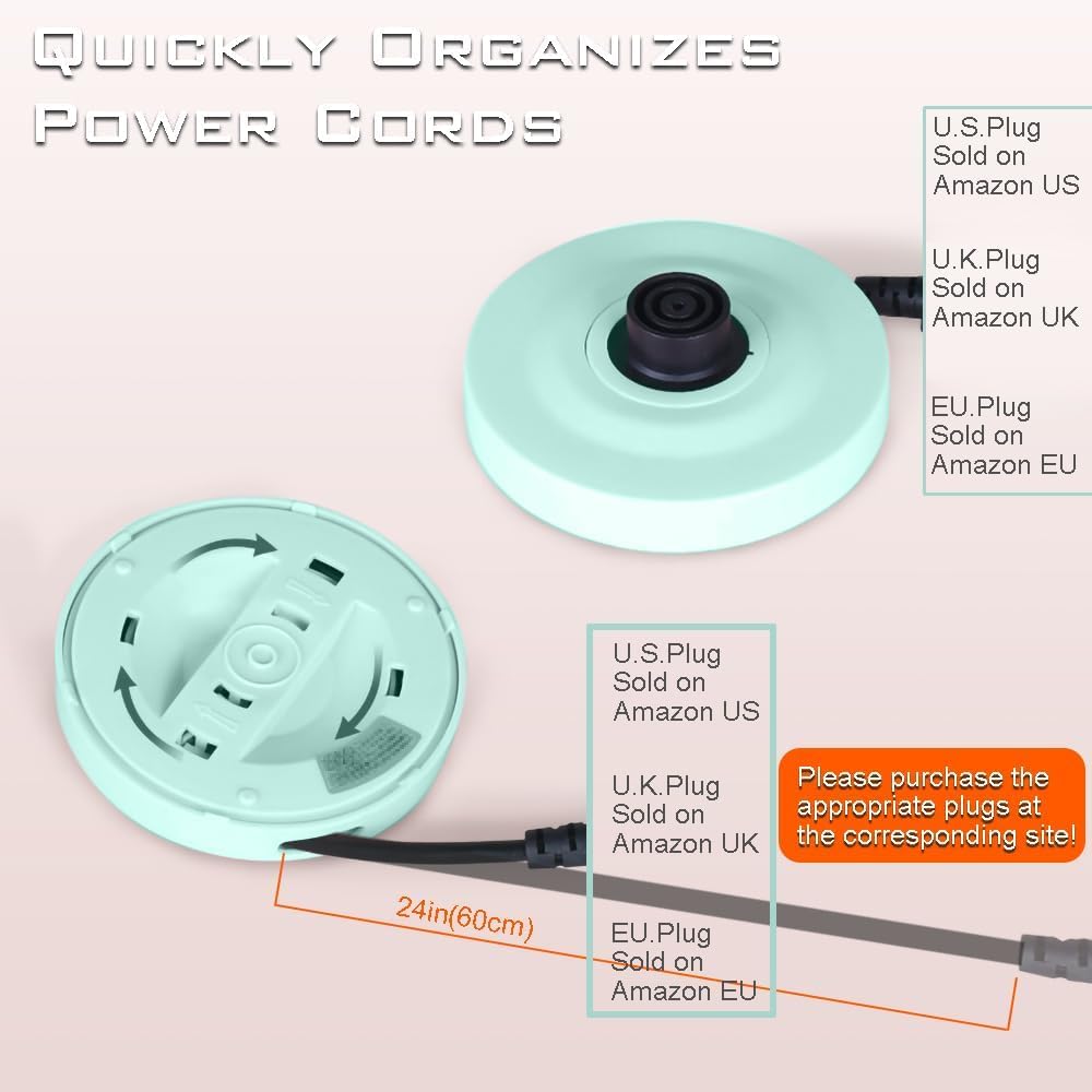 RHD cord store base that detaches for compact storage.