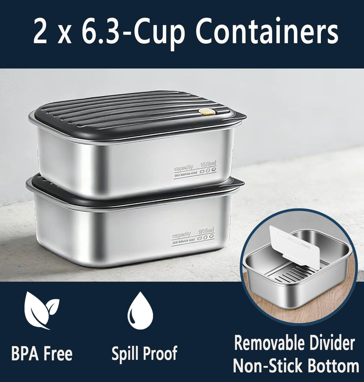 Rhudaky leak-proof stainless steel containers keep meals secure
