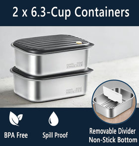 Rhudaky leak-proof stainless steel containers keep meals secure