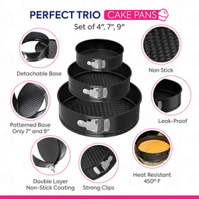RICCLE 148Pcs 4-inch springform pan for mini cheesecakes and personal desserts.