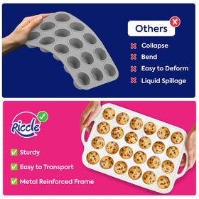 RICCLE 24-cup molds offer effortless release and cleanup.