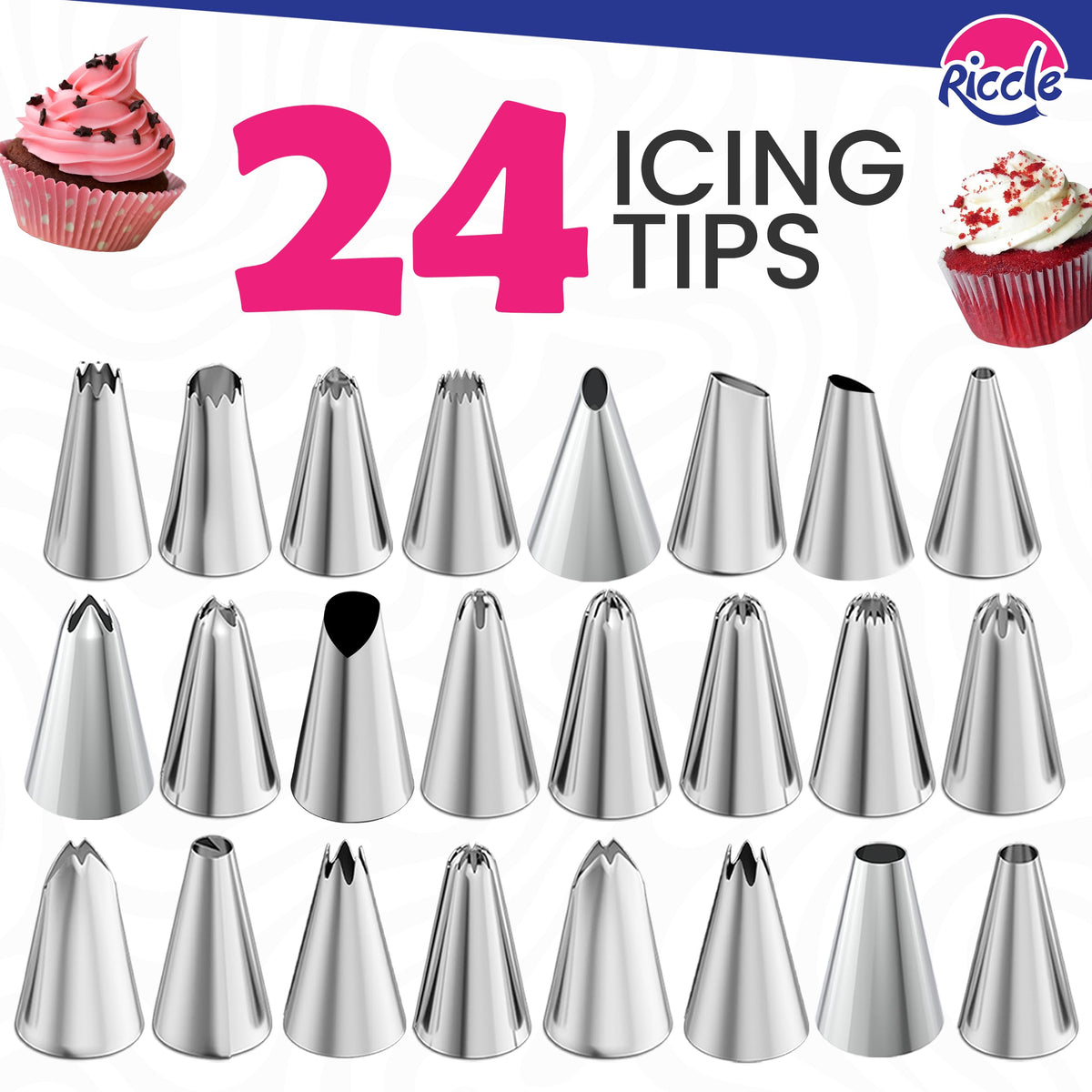 RICCLE cake liners six-count for easy baking and clean-up