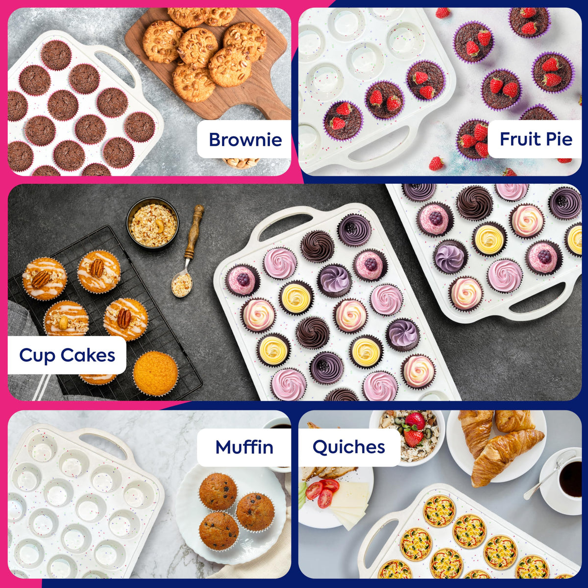 RICCLE compact silicone bakeware saves kitchen space.