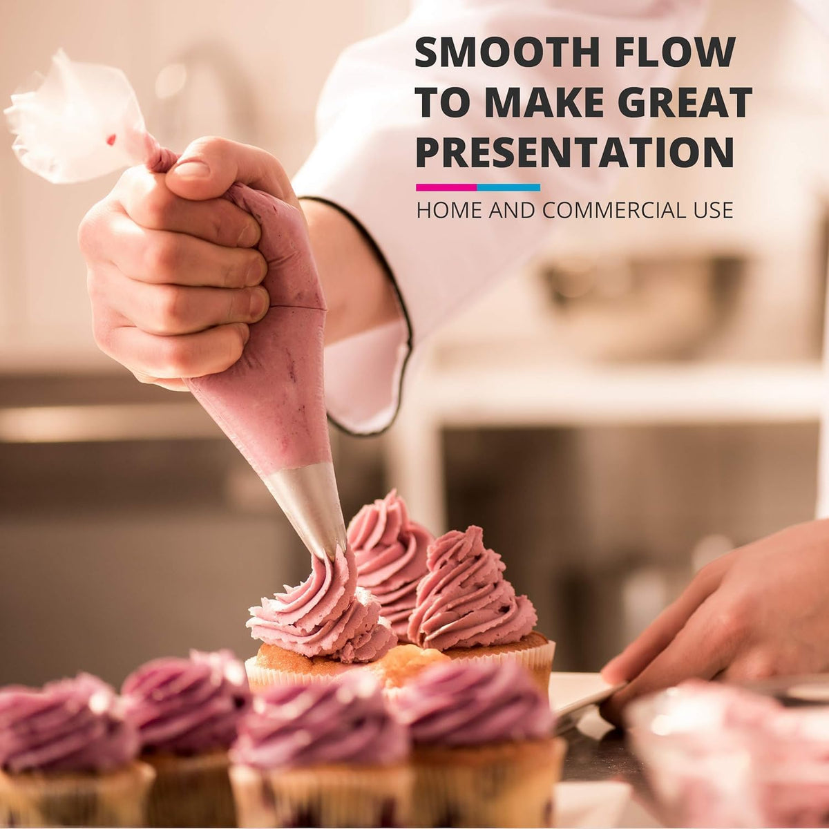 Riccle textured anti-burst piping bag close-up highlighting durability