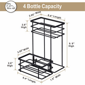 Rice Rat syrup bottle holder saves counter space while organizing bottles stylishly.