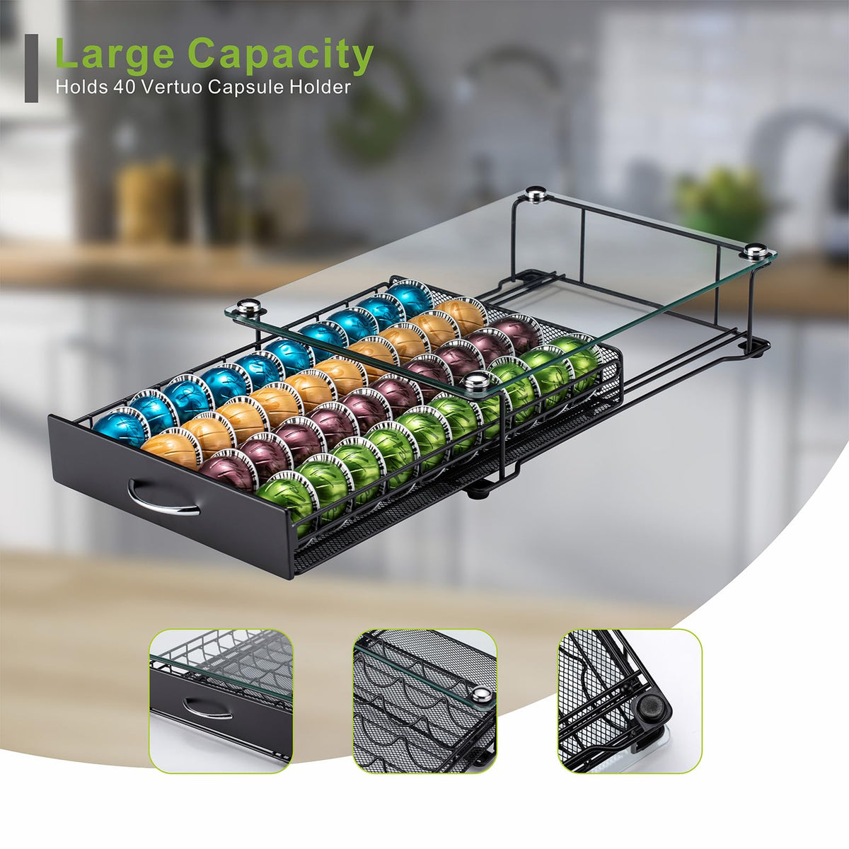 Rice rat Vertuo Drawer compact base fits small kitchens.