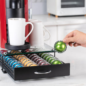 Rice rat Vertuo Drawer with handle offers easy pull-and-go access.