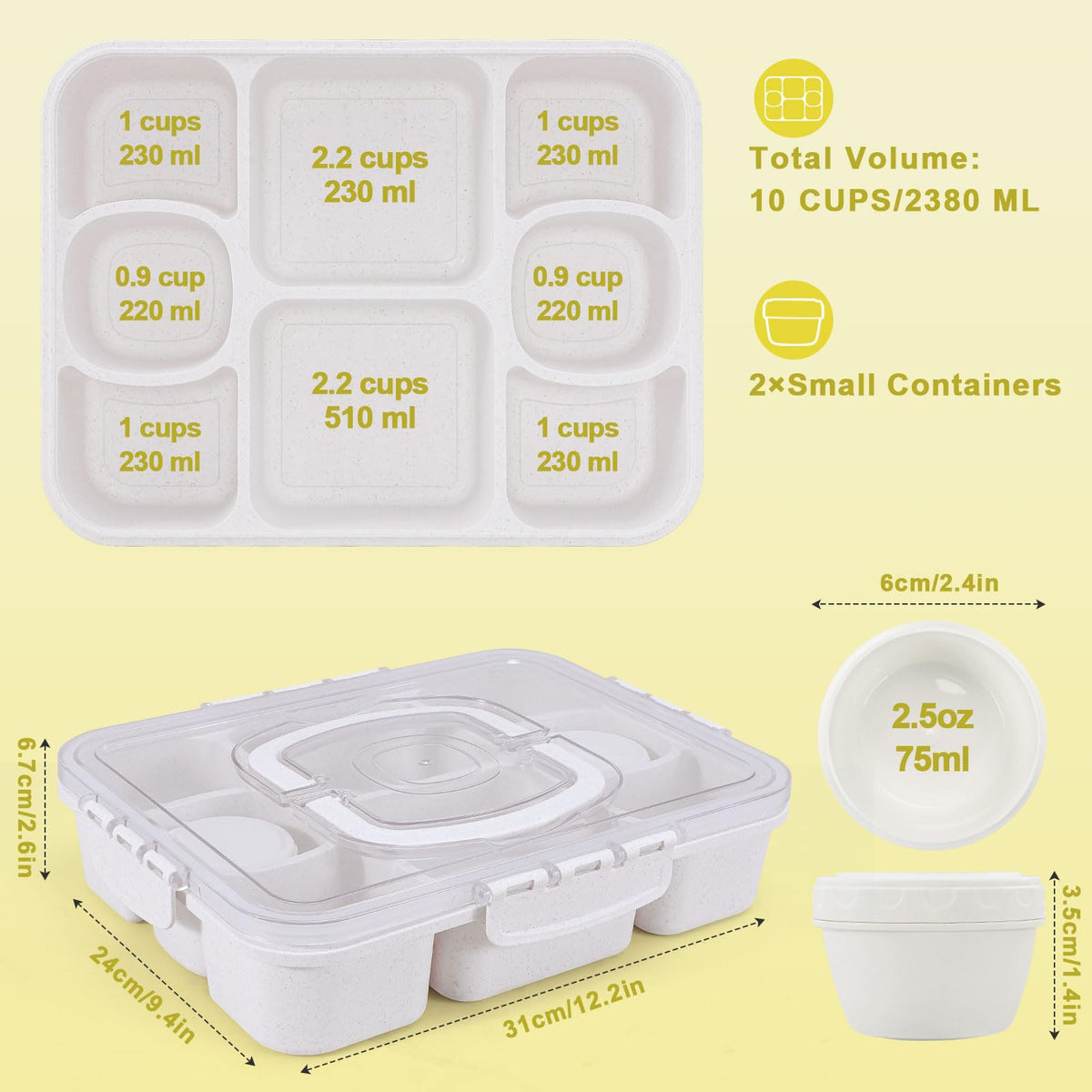 RicheMake dishwasher-safe snack box for simple cleaning