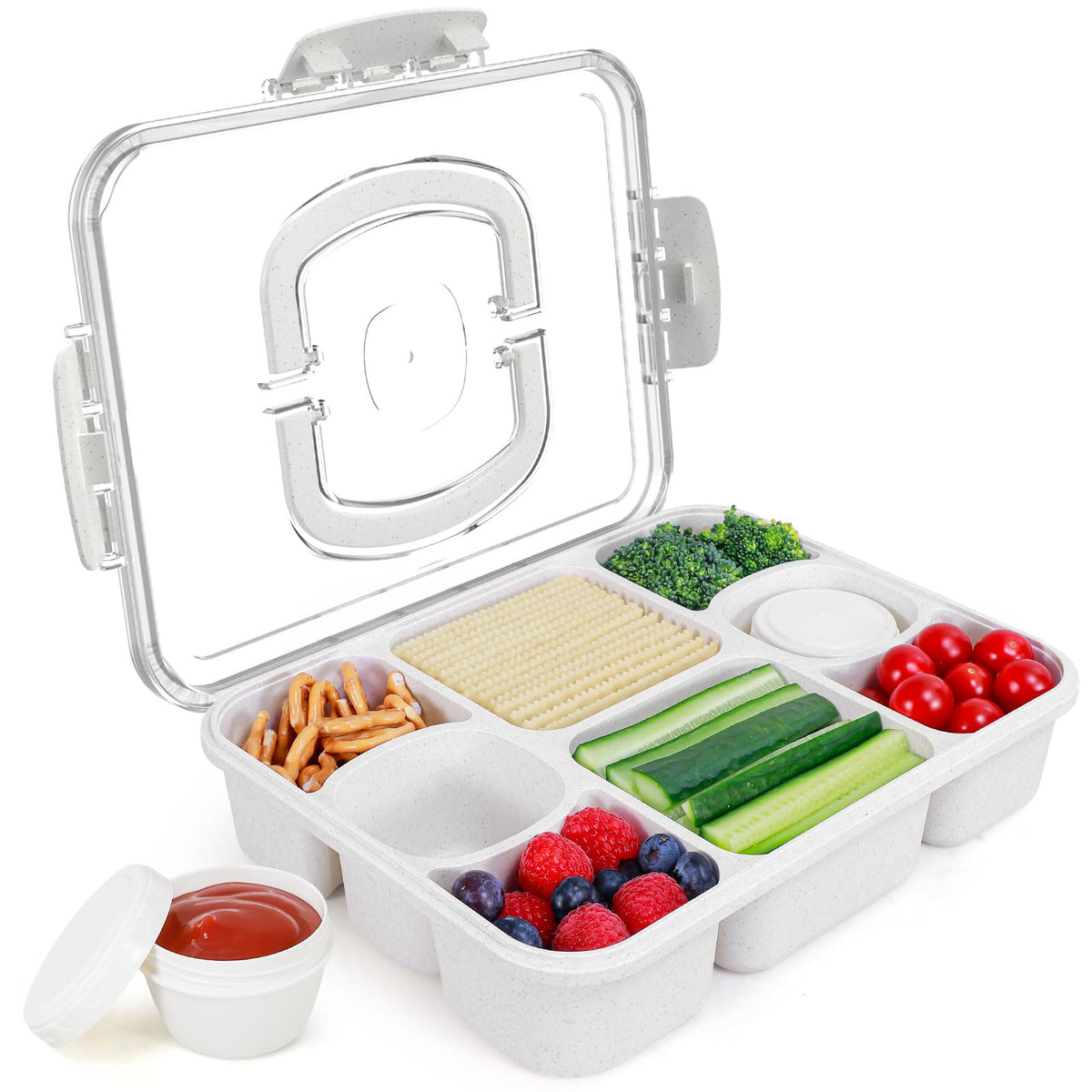 RicheMake Snackle Box lid and handle for easy transport