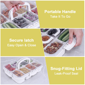 RicheMake Snackle Box foldable handle enabling easy carrying on the go.