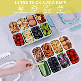 RicheMake Snackle Box interior compartments clearly separated for easy portioning.