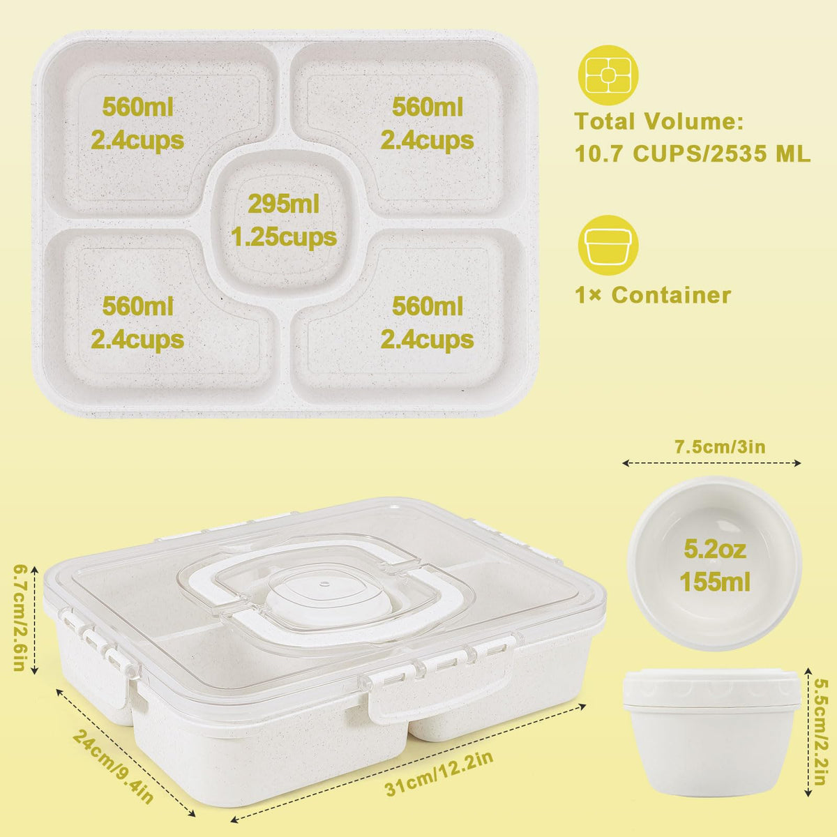 RicheMake Snackle Box with foldable handle for portable snacking