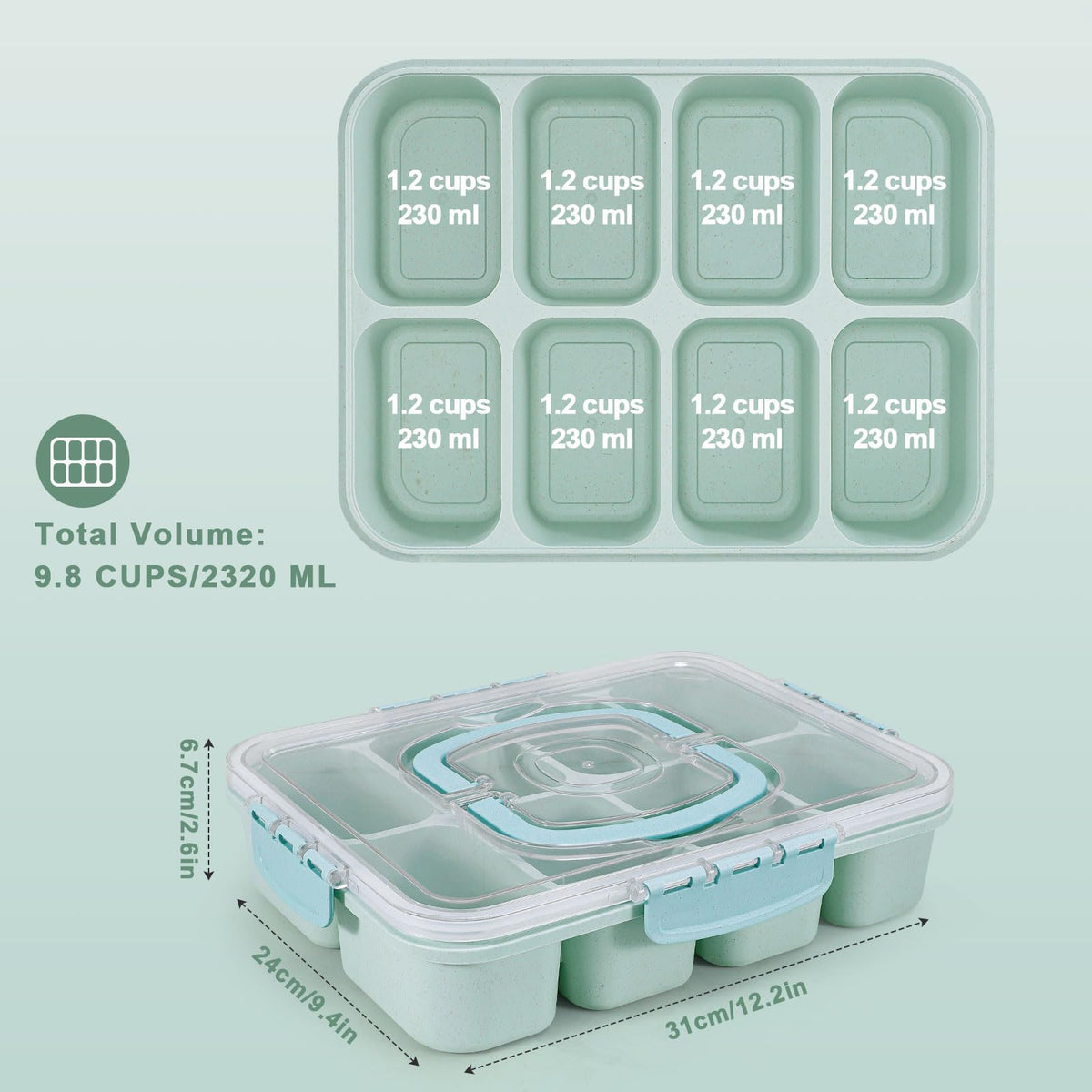 RicheMake Snackle Box wheat-straw composition combines eco-friendliness with durability.