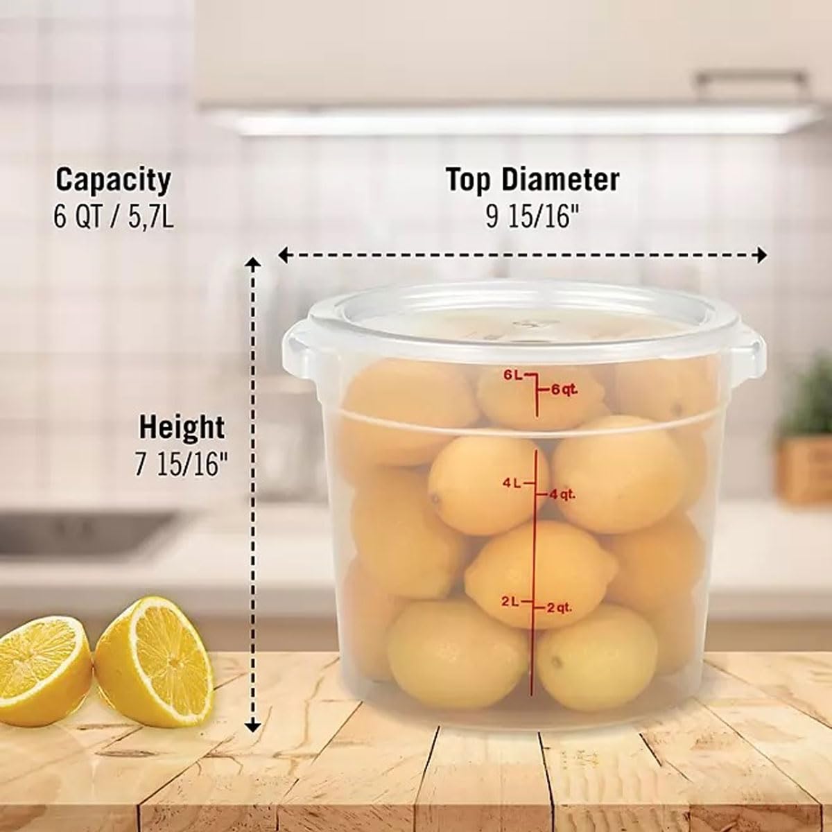 Rich&Richer Cmbro BPA-free polycarbonate container for pantry organization.
