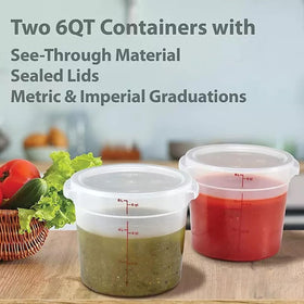 Rich&Richer Cmbro round container with a stackable design to save space.