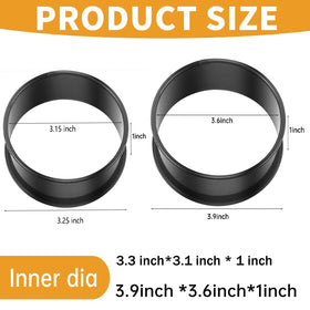 RICHSC-PAN crumpet rings with inner diameter 3.7 inches for consistent rounds.