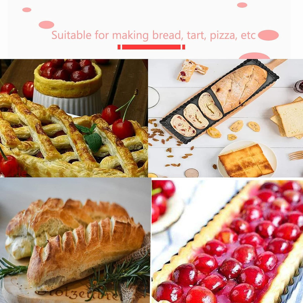 Dishwasher-safe RICHSC-PAN tart pans for quick cleanup after baking.
