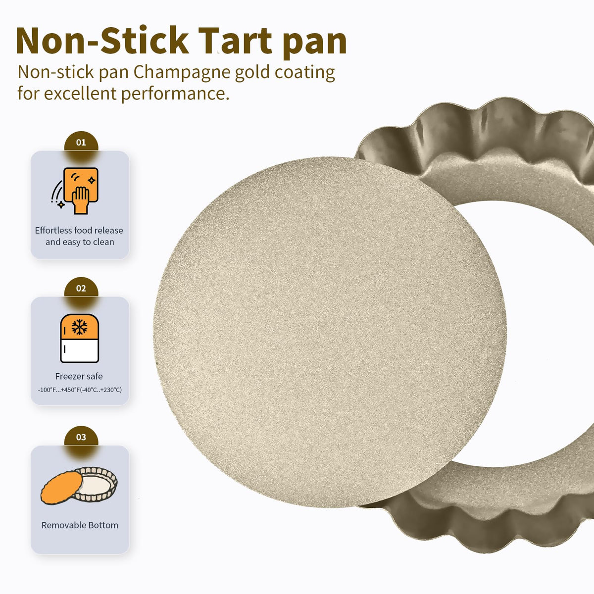RICHSC-PAN fluted-sides crust promotes even browning and sturdy fillings.