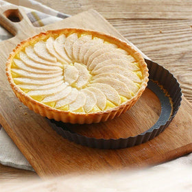 RICHSC-PAN tart pan with fluted sides for a crisper crust.