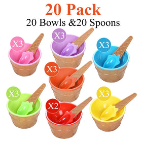 RICHSC-PAN 20-pack spoons with bowls for easy serving at events.