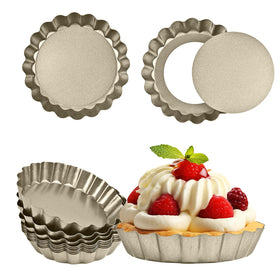 RICHSC-PAN mini tart pan 4 inch with removable bottom for easy release.