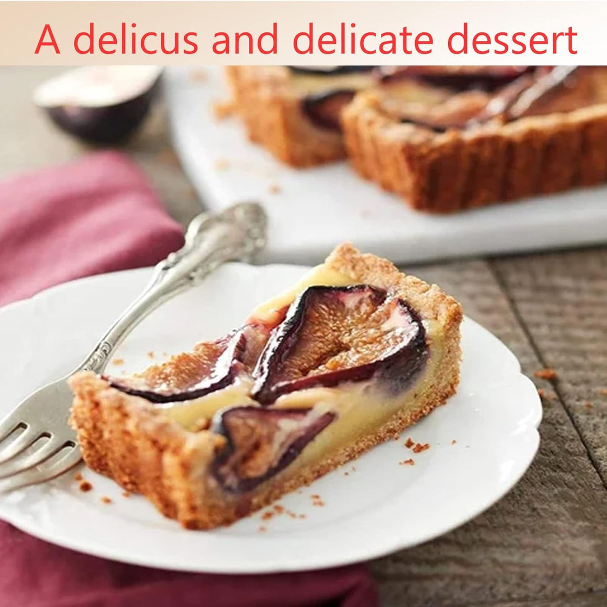 Non-stick coating on RICHSC-PAN tart pan enables easy release.