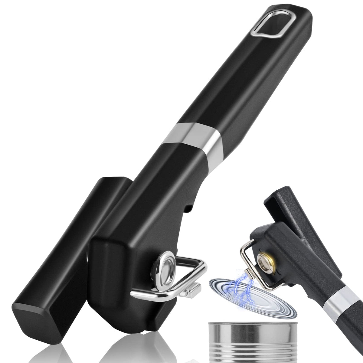 RICKUNCL 2 in 1 safety can opener side cut for smooth lid removal