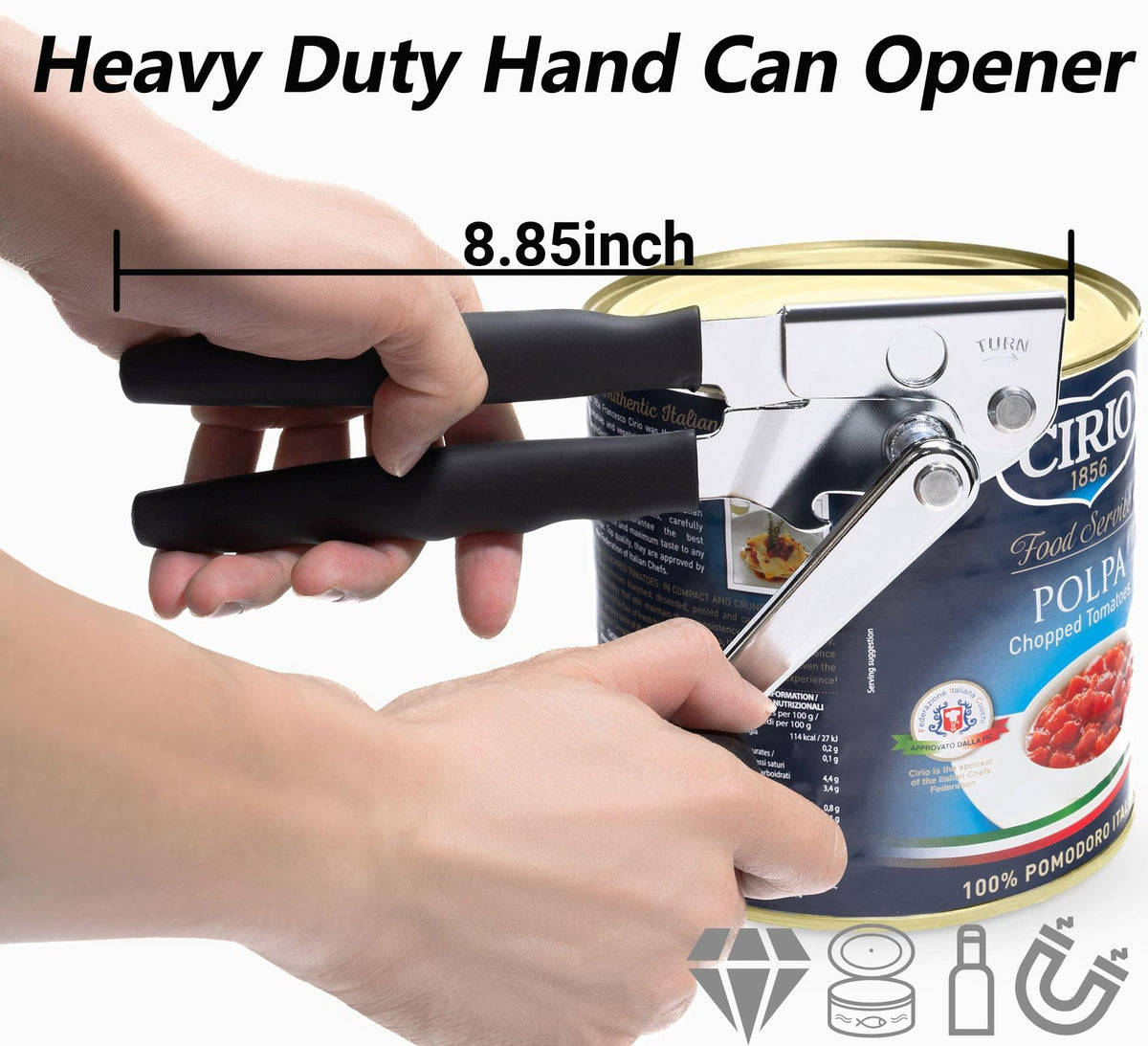RICKUNCL hand crank operation showing smooth cutting action