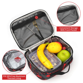 Rickyh Style insulated lunch bag showing thermal lining for hot or cold meals.