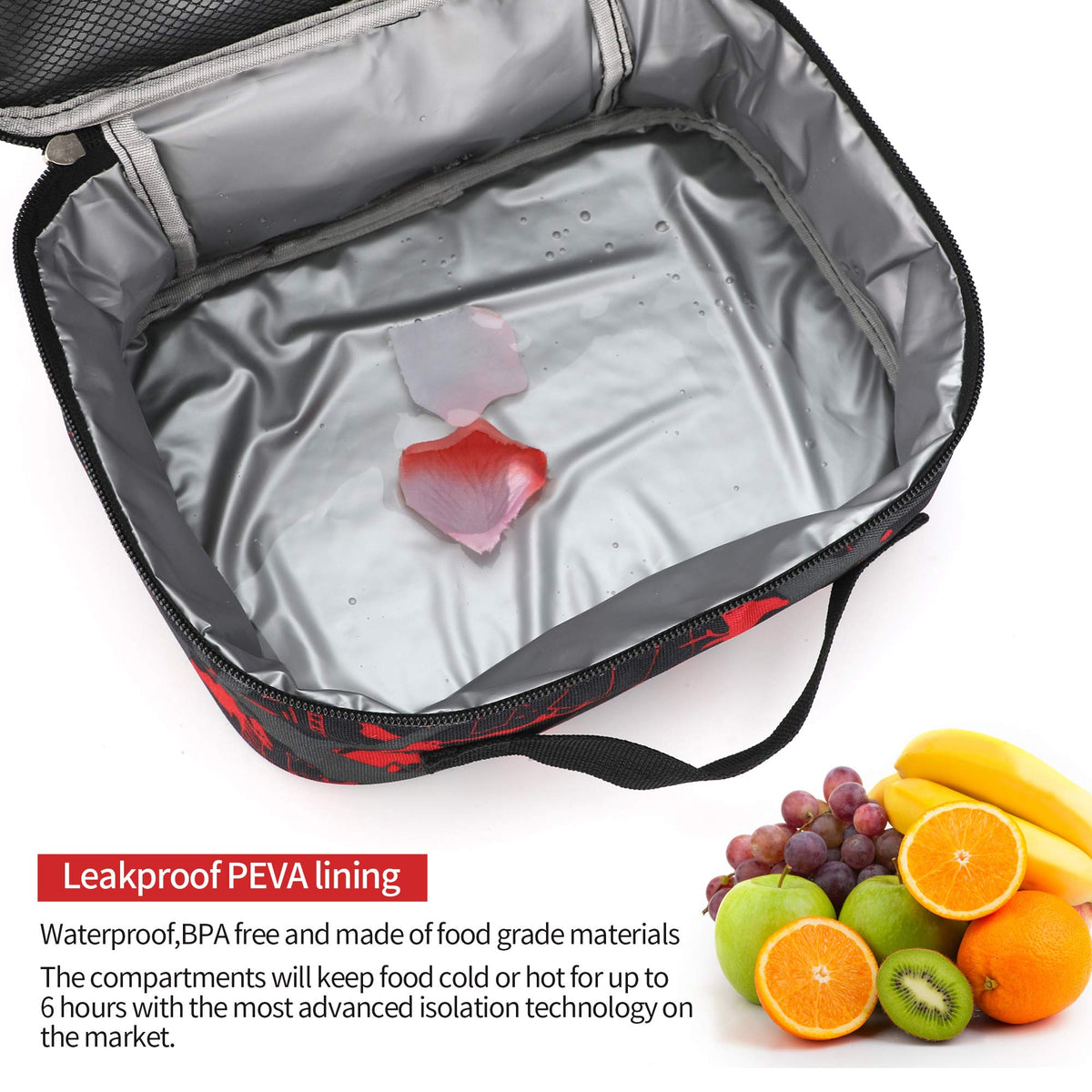 Rickyh Style lunch bag with detachable buckle strap for versatile carrying.