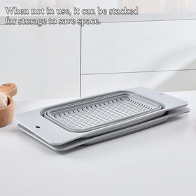 Rictine silicone basket doubles as a dish rack for air-drying.