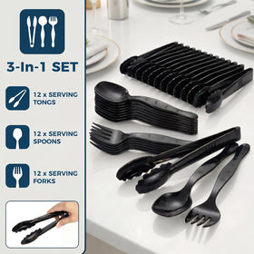 Ricvan disposable serving spoons 12-pack for mess-free servings.