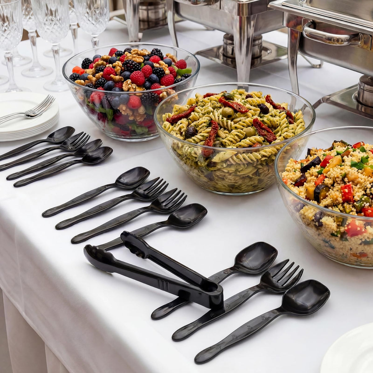 Ricvan durable plastic utensils resistant to bending during service.